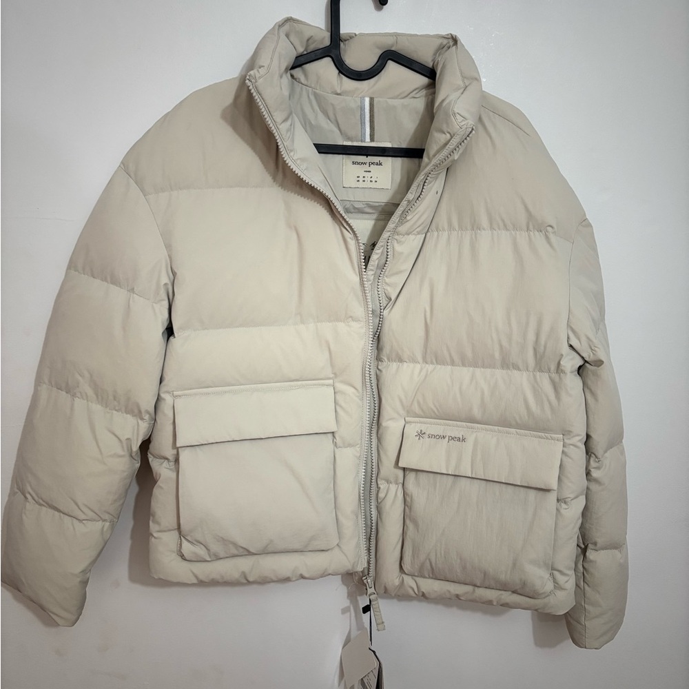 Snow Peak Women's Beige Puffer Jacket